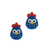 Aplique Galinha Pintadinha Azul Escuro Emborrachado - 1 unidade