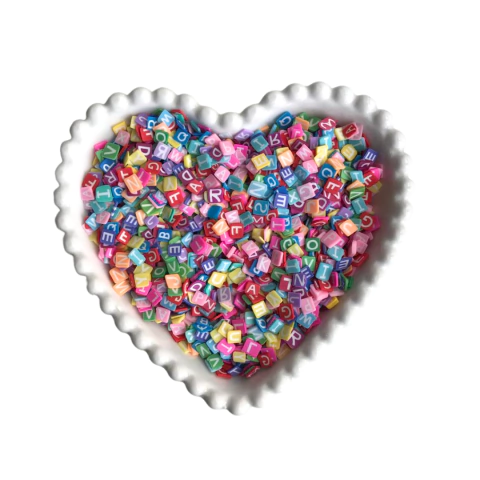 Mini Letrinhas em Fimo Fatiado Sortido - 10g