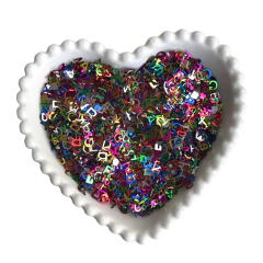 Mini Letras em Fimo Fatiado Sortido - 10g