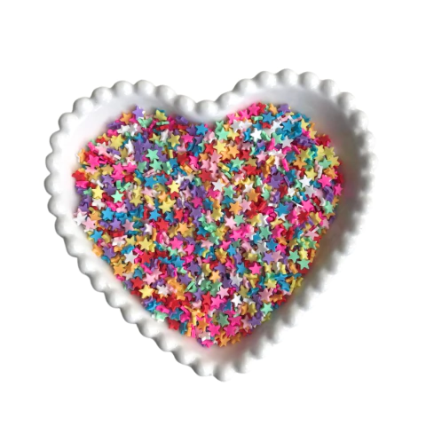 Mini Estrelas em Fimo Fatiado Sortido - 10g