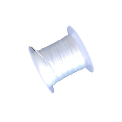 FIO DE FIBRA DE SILICONE PARA PULSEIRAS BRANCO - 10 METROS