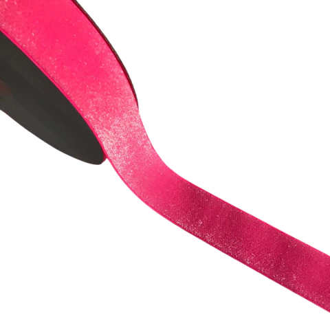FITA GLITTER LUREX (38MM) - ROSA NEON - 1 METRO