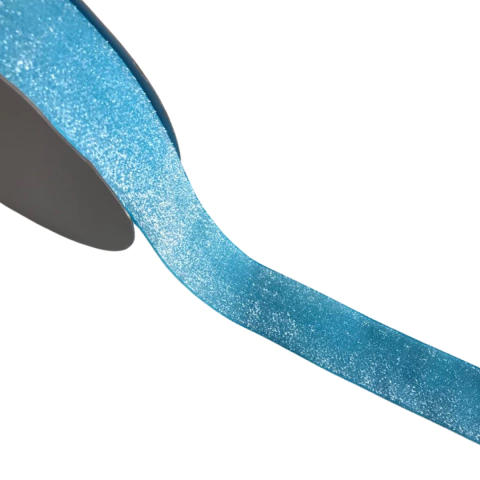 FITA GLITTER LUREX (38MM) - AZUL CLARO- 1 METRO