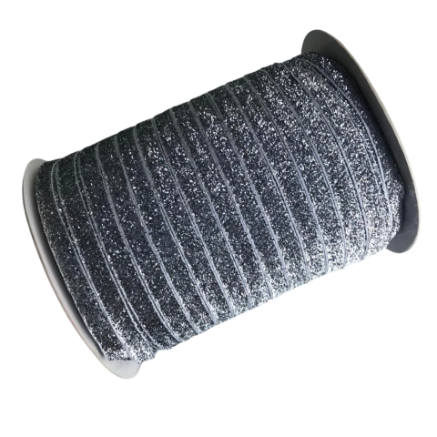 FITA GLITTER LUREX (10MM) - PRATA - 1 METRO