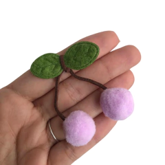 APLIQUE CEREJA LILÁS POMPOM - 1 UNIDADE - comprar online