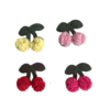 APLIQUE CEREJA POMPOM DE TULE - 1 UNIDADE