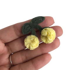 APLIQUE CEREJA POMPOM DE TULE - 1 UNIDADE - comprar online