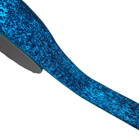 FITA GLITTER LUREX (38MM) - AZUL TURQUESA - 1 METRO
