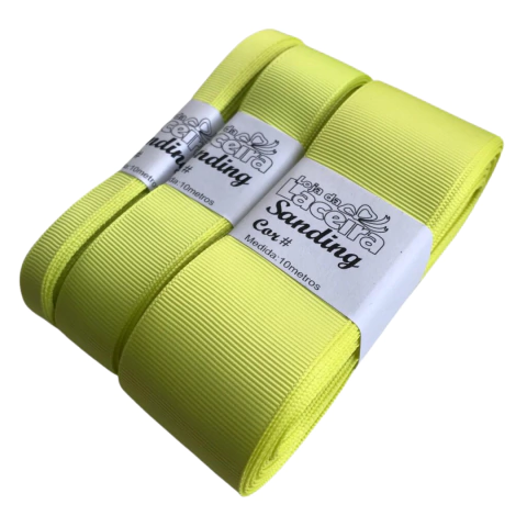 FITA GORGURÃO LISA SANDING COR 96 (AMARELO NEON)