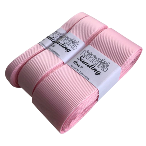 FITA GORGURÃO LISA SANDING COR 12 (ROSA BB)