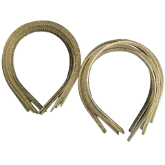 TIARA DE DENTINHO 10MM DOURADO COM GLITTER - DUZIA