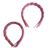 TIARA DE DENTINHO ONDULADA 10MM TRANSPARENTE ROSA BEBÊ COM GLITTER - DUZIA