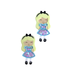 Aplique Alice em Acrílico para Laço - 1 Unidade