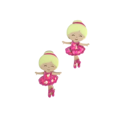 Aplique Bailarina Loira em Acrílico para Laço - 1 Unidade