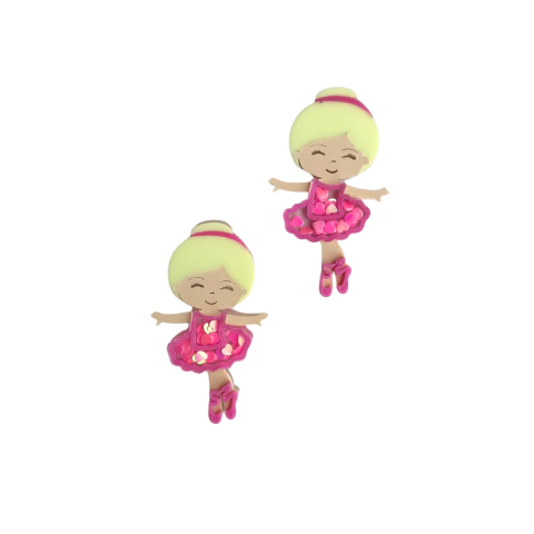 Aplique Bailarina Loira em Acrílico para Laço - 1 Unidade