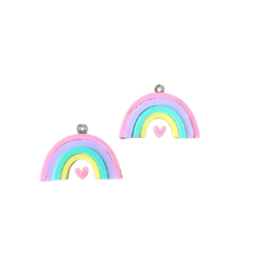 Aplique Pingente Arco Iris em Acrílico - 1 Unidade