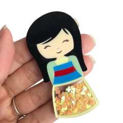 Aplique Mulan Para Arco (Reta) em Acrílico - 1 Unidade - comprar online