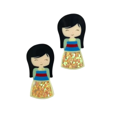 Aplique Mulan Para Arco (Reta) em Acrílico - 1 Unidade