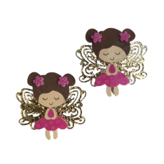 Aplique Fada Rosa Para Arco em Acrílico - 1 Unidade