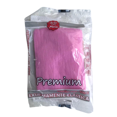 MEIA PARA ARTESANATO (PREMIUM) ROSA - ARTE COM MEIA - 2 UNIDADES