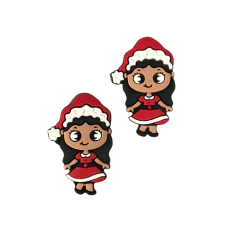 Aplique Mamãe Noel Negra Emborrachado - 1 unidade