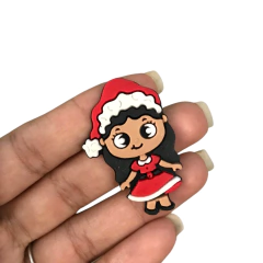 Aplique Mamãe Noel Negra Emborrachado - 1 unidade - comprar online