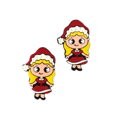 Aplique Mamãe Noel Loira Emborrachado - 1 unidade