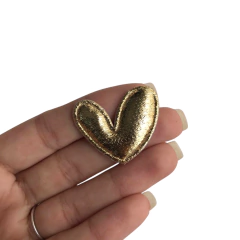 APLIQUE CORAÇÃO METALIZADO - 1 UNIDADE - comprar online