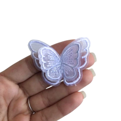 APLIQUE BORBOLETA BORDADA EM VOAL - 1 UNIDADE na internet