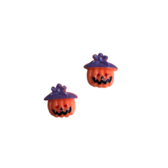 APLIQUE ABÓBORA COM CHAPÉU (HALLOWEEN) - 1 UNIDADE