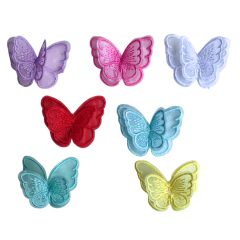 APLIQUE BORBOLETA BORDADA EM VOAL - 1 UNIDADE