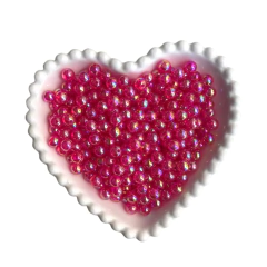 PÉROLA IRISADA COR PINK (8MM) - 20 GRAMAS