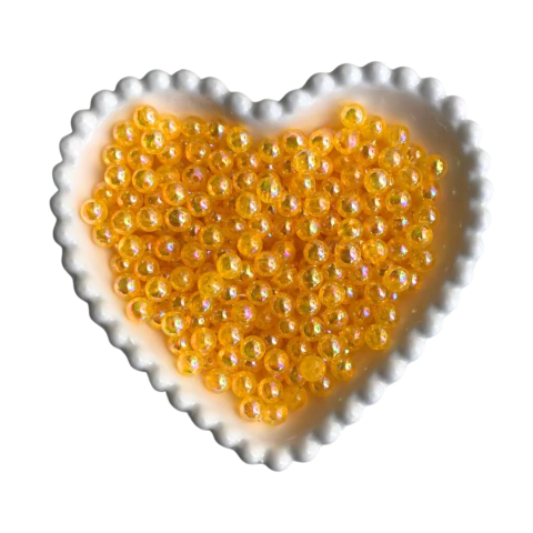 PÉROLA IRISADA COR AMARELA (8MM) - 20 GRAMAS