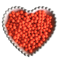 MIÇANGA BOLINHA LISA LARANJA NEON (8MM) - 20 GRAMAS