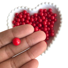 MIÇANGA BOLINHA LISA VERMELHA (10MM) - 20 GRAMAS - comprar online