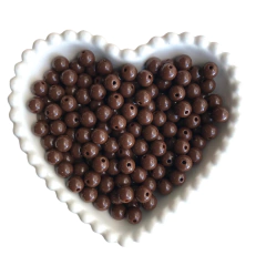 MIÇANGA BOLINHA LISA MARROM (10MM) - 20 GRAMAS