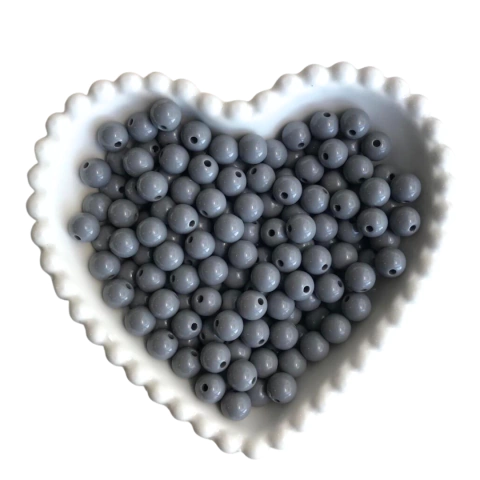 MIÇANGA BOLINHA LISA CINZA (10MM) - 20 GRAMAS