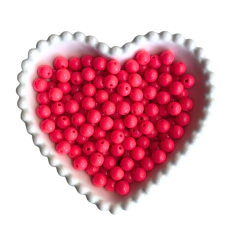 MIÇANGA BOLINHA LISA ROSA NEON (10MM) - 20 GRAMAS