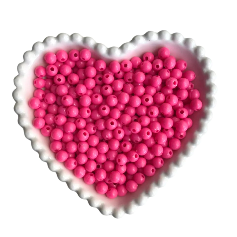 MIÇANGA BOLINHA LISA ROSA MAGENTA (8MM) - 20 GRAMAS