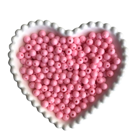 MIÇANGA BOLINHA LISA ROSA CLARO (8MM) - 20 GRAMAS