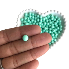MIÇANGA BOLINHA LISA VERDE ÁGUA (8MM) - 20 GRAMAS - comprar online