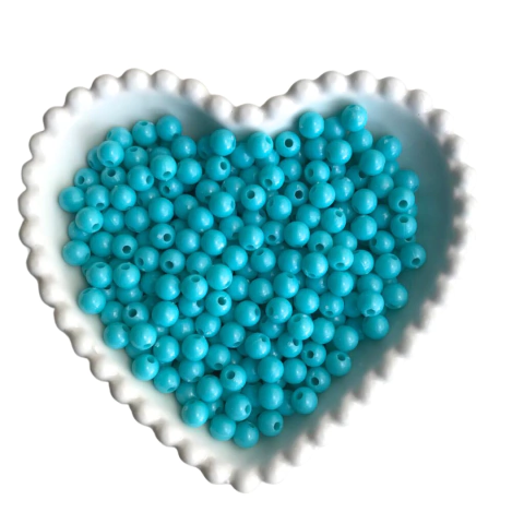 MIÇANGA BOLINHA LISA AZUL PISCINA (8MM) - 20 GRAMAS