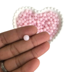 MIÇANGA BOLINHA TRANSPARENTE FOSCA ROSA CLARO (8MM) - 20 GRAMAS - comprar online