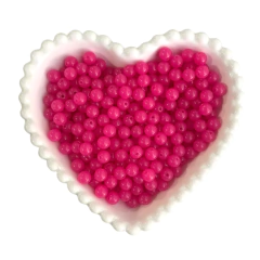 MIÇANGA BOLINHA TRANSPARENTE FOSCA PINK (8MM) - 20 GRAMAS