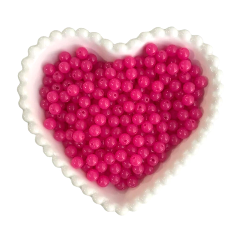 MIÇANGA BOLINHA TRANSPARENTE FOSCA PINK (8MM) - 20 GRAMAS