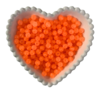 MIÇANGA BOLINHA TRANSPARENTE FOSCA LARANJA NEON (8MM) - 20 GRAMAS