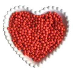 MIÇANGA BOLINHA LISA LARANJA FORTE (6MM) - 20 GRAMAS