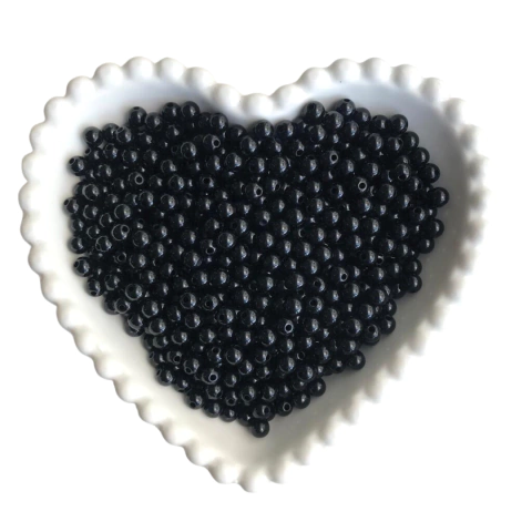 MIÇANGA BOLINHA LISA PRETA (6MM) - 20 GRAMAS