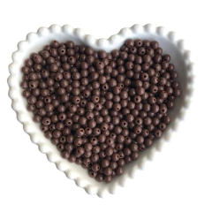 MIÇANGA BOLINHA LISA MARROM (6MM) - 20 GRAMAS