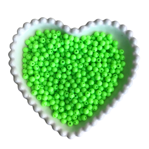 MIÇANGA BOLINHA LISA VERDE LIMA (6MM) - 20 GRAMAS